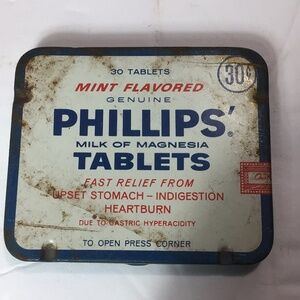 VINTAGE MINT FLAVORED PHILLIPS MOM TABLET TIN